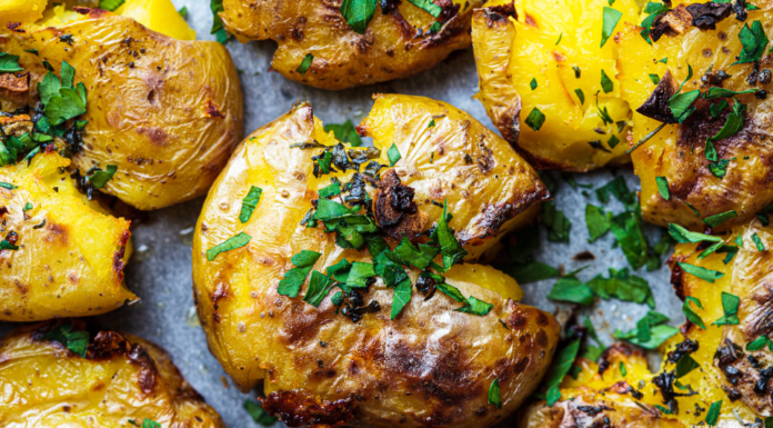 ROASTED SMASHED POTATOES